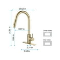 thumbnail image 4 of Touch Kitchen Faucet Brushed Kitchen Faucets with Pull Down Sprayer, Kitchen Sink Faucet, Touch Faucet for Kitchen Sink, Stainless Steel, 4 of 8