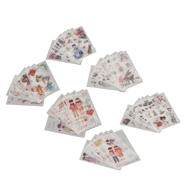 Pegatinas de papel japonesas BuyWeek 36 hojas para álbumes de recortes
