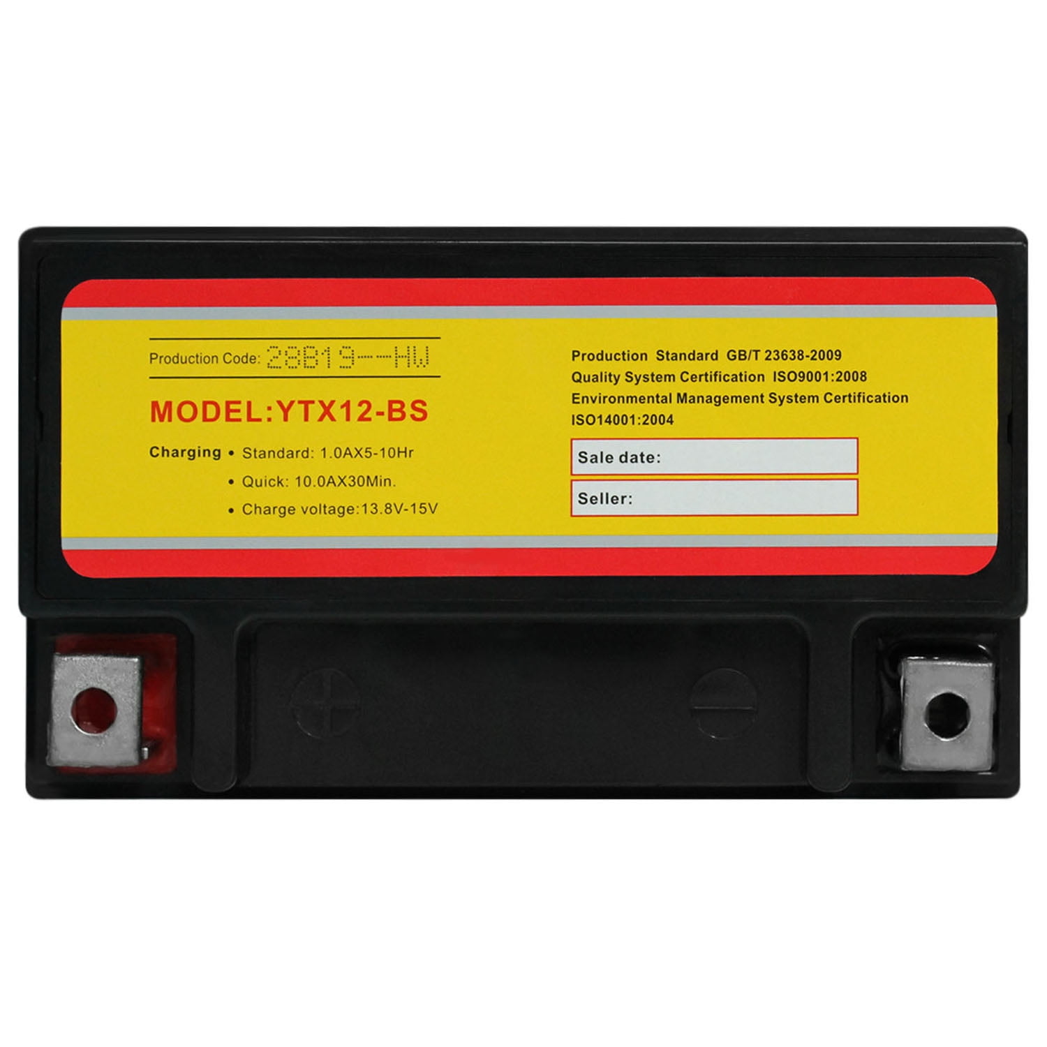 YTX12-BS 12V Battery Replaces Kawasaki ZX600-F Ninja ZX-6