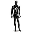 thumbnail image 2 of SSWBasics Male Glossy Black Cameo Fiberglass Mannequin - Height 6' - With Base- Mannequin, 2 of 2
