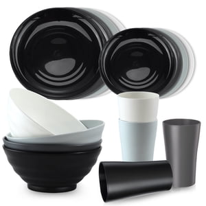 Eco-Friendly Plastic Dinnerware Set, Service for 4