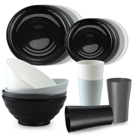 Eco-Friendly Plastic Dinnerware Set, Service for 4