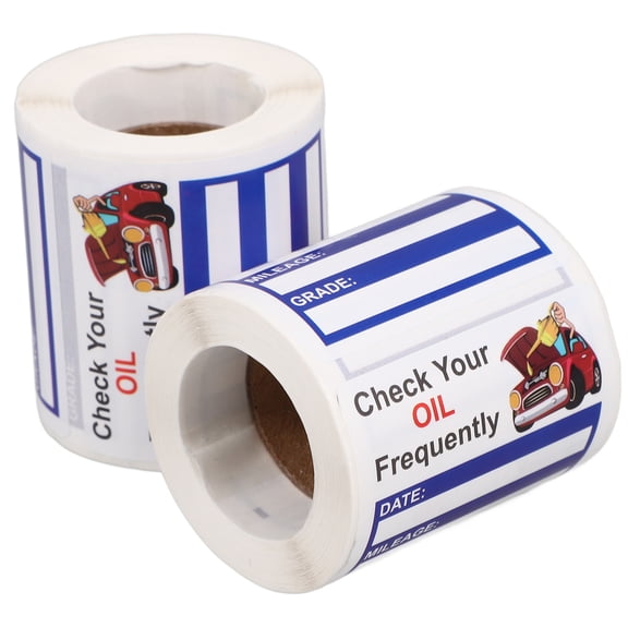 LABSERRON Sticker Blue Car Owners Oil Change Labels 2 Rolls