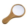 thumbnail image 1 of 1 pieza mini espejo de maquillaje portátil de madera hecho a mano mango portátil espejo cosmético redondo con una sola manija espejo de mano de madera cosmético de tocador personal 7.1x 13.5cm, 1 of 1
