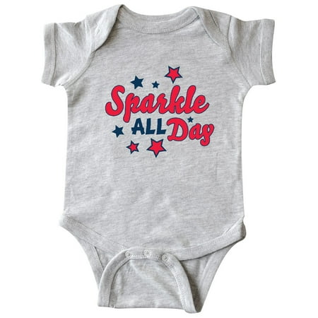 

Inktastic Sparkle All Day with Stars Gift Baby Boy or Baby Girl Bodysuit
