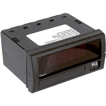 Pack of 1, Simpson F35-1-91-0 Panel Meter, Freq, Elec, Led, Range 20-199.9Hz, Cut-Out 3.62X1.8" 3-1/2 Dig, 0.1Hz Res