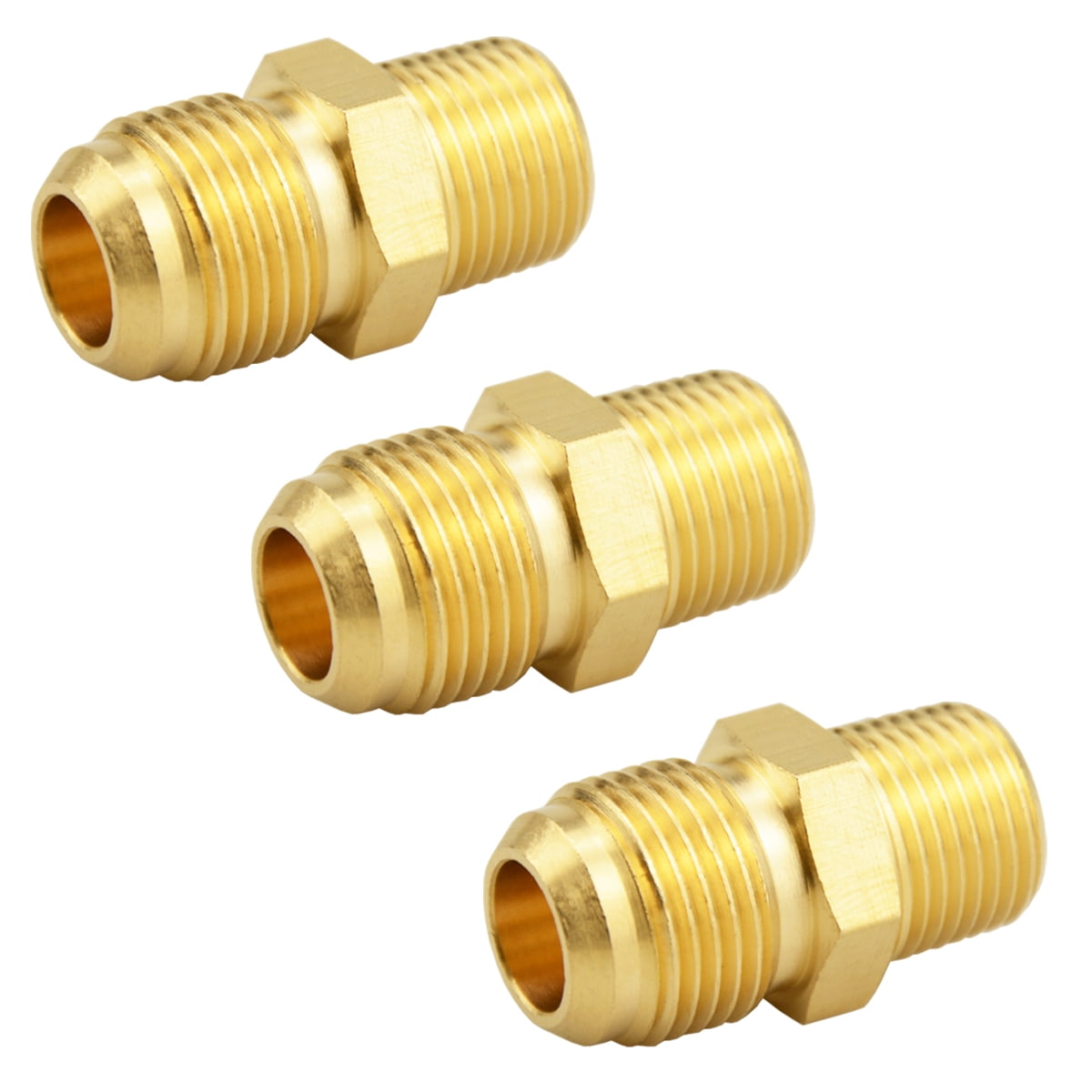5 PACK BRASS HEX COUPLING 1/2" COUPLER UNION FITTING ADAPTER AIR FUEL WATER 