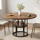 thumbnail image 3 of Yeshouse Mesa de comedor redonda de 120 cm para 4-6 personas, con estante de almacenamiento y marco de metal resistente, ideal para cocina, sala, apartamento y oficina, 3 of 8