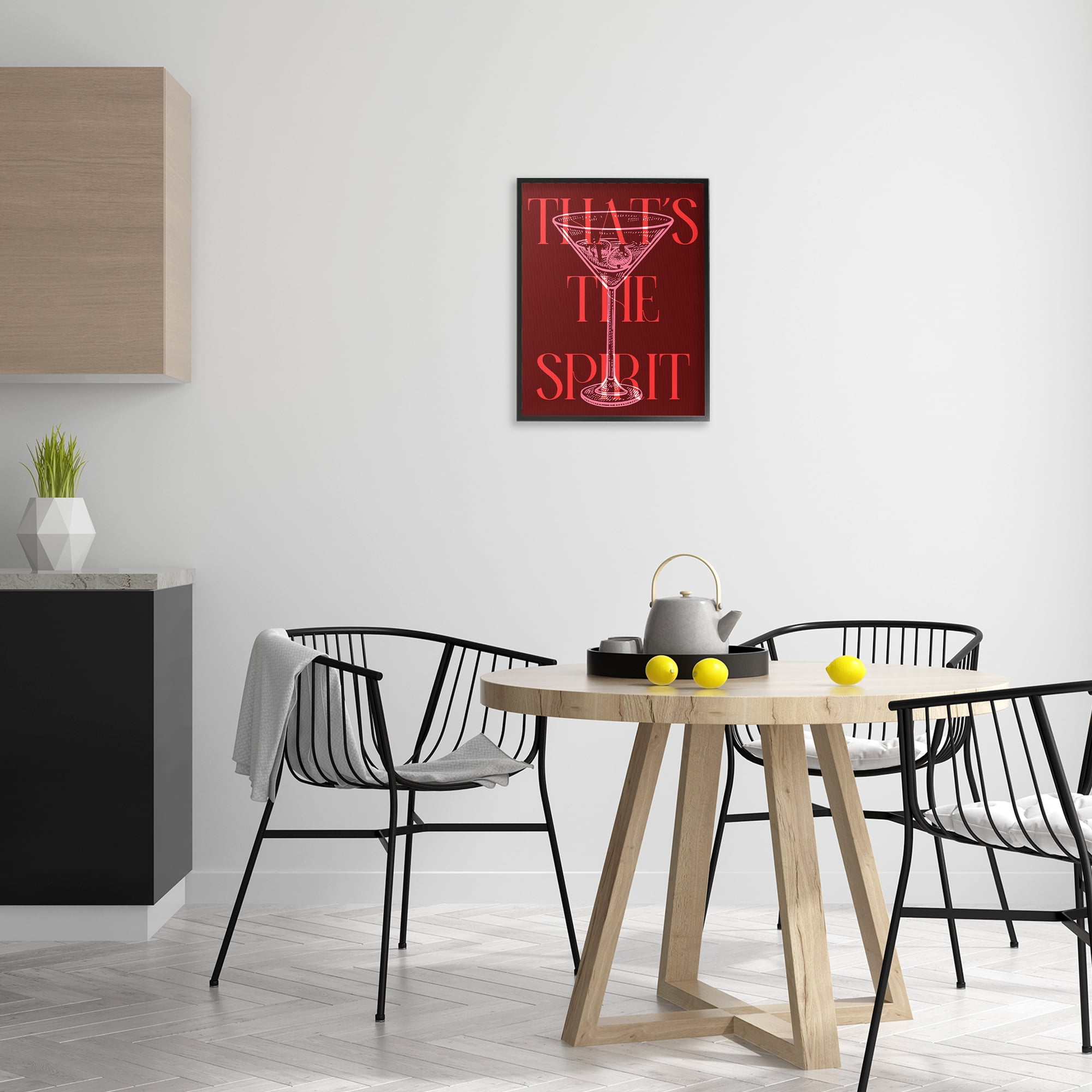 Stupell Industries That's The Spirit Martini Food & Beverage Painting Black Framed Art Print Wall Art, 16 x 20