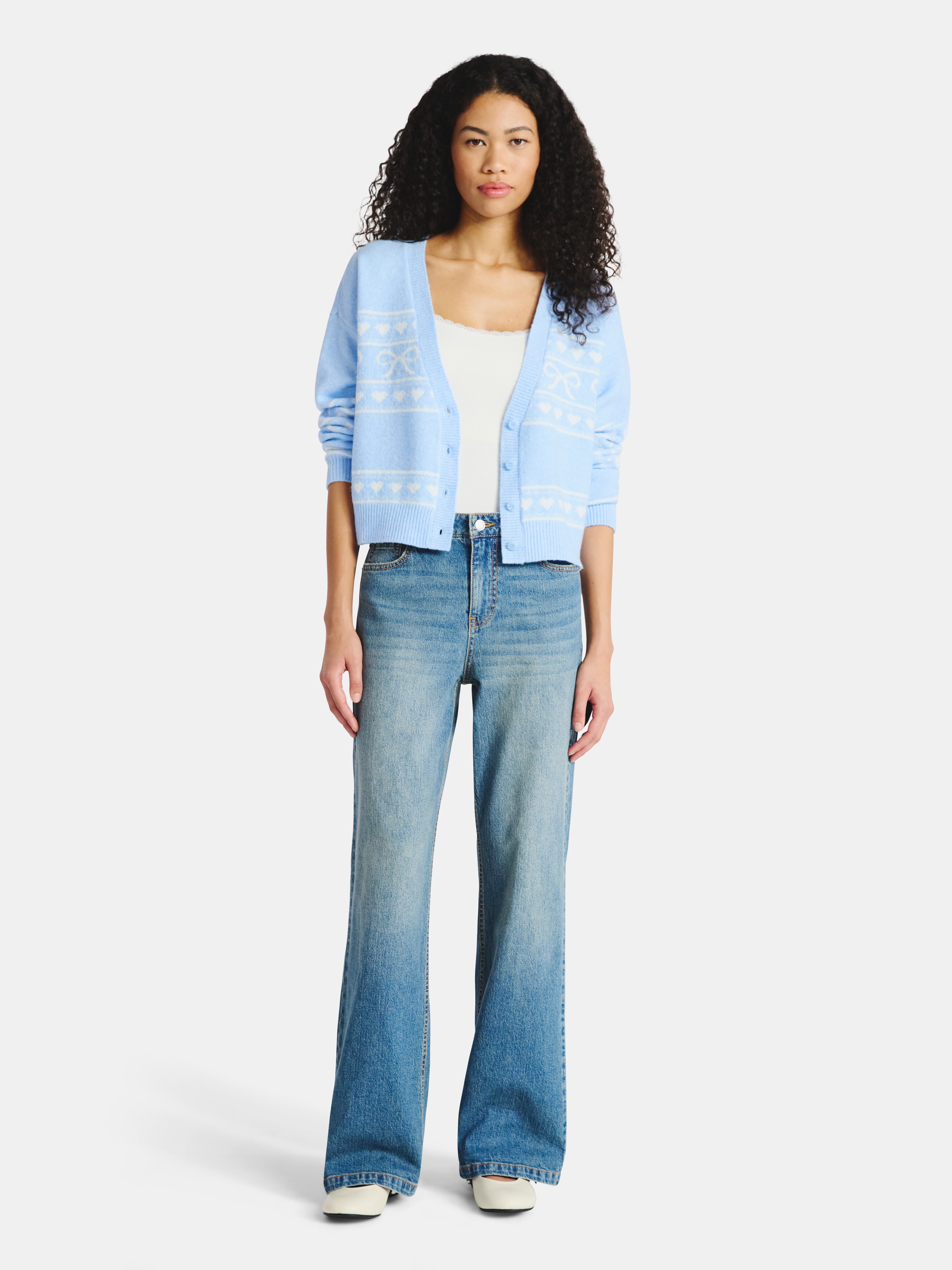 No Boundaries Baggy Carpenter Wide Leg Jeans, 32” Inseam, Women’s Sizes 00-20