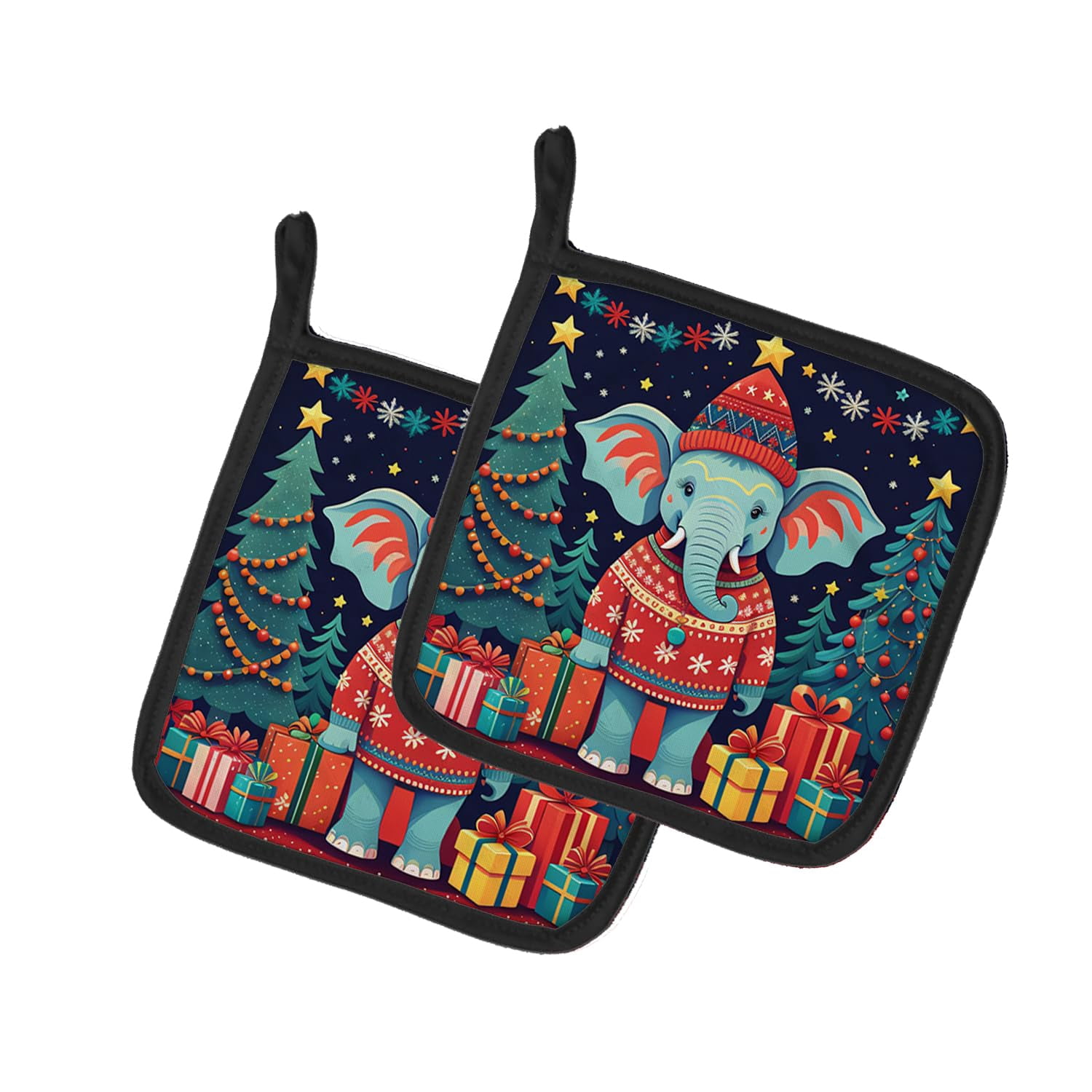 Turtle Christmas Pair of Pot Holders