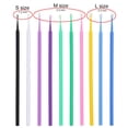 thumbnail image 2 of 200 Packs Micro Applicator Brush Disposable Eye Lashes Mascara Wands for Eyelash Extension Clean and Compatible and Personal Care Makeup Beauty Brush Eyebrow brush 2.5mm Tips Light Blue Handle, 2 of 5