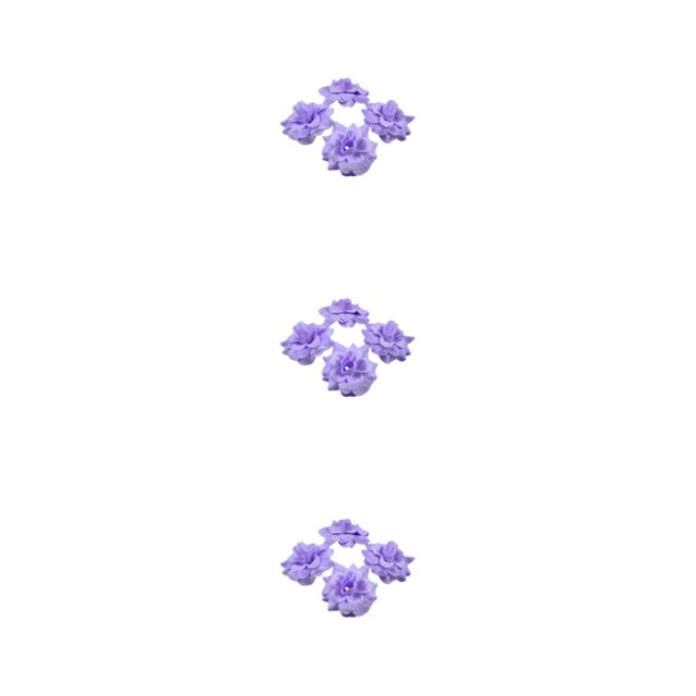 ZheElen 50pieces DIY Crafts Made Easy With Fabric In Multiple Colors Realistic Appearance Fiber Wide Application Soft Texture Purple 4.5cm 3Set