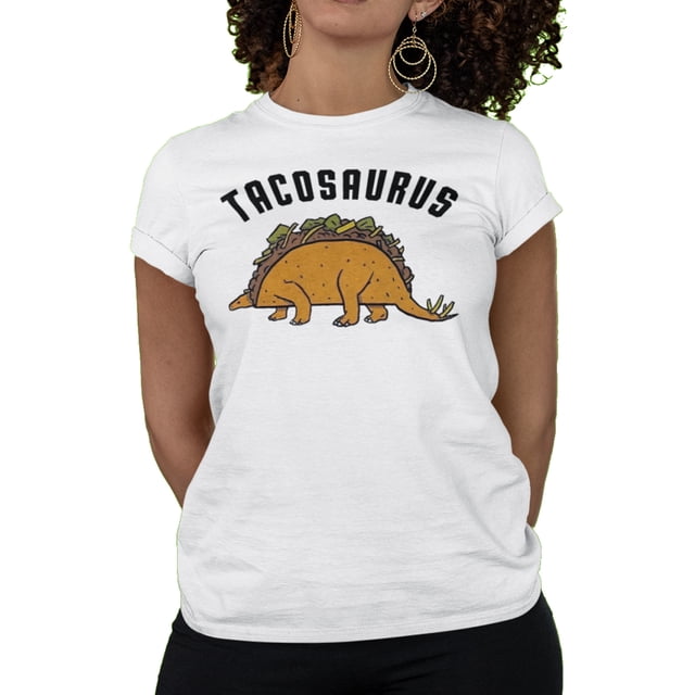 Playera TacoSaurus Meme Dinosaurios Dama Once Playera manga corta
