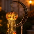 thumbnail image 7 of Landscape & Walkway Lights, Pumpkin Moon Blessing Garden Stake Light | Solar Halloween Maple Leaf Garden Stake Light, Hanging Jack-o'-Lantern Lantern for Garden, Patio, Walkway, Porch, 7 of 7