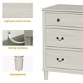 thumbnail image 5 of May Color Large 6 Drawer Dresser for Bedroom, 58" Long Chest of Drawers, Wooden Dresser for Closet, Wood Drawer Organizer for Living Room, Hallway, Light Grey, 5 of 8