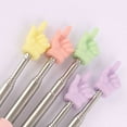 thumbnail image 5 of Macaron 5PC Finger Reading Teacher Pointer Retractable Adjustable Length Stainless Steel Frosted Handle Pointer-Multicolour, 5 of 10