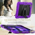 thumbnail image 5 of Dteck Built-in Screen Protector Case for iPad Pro 11 inch 1st/2nd/3rd/4th Generation (2018/2020/2021/2022),iPad Air 5th/4th Gen Shockproof Silicone Case Stand Cover with Shoulder Strap,Purple, 5 of 7