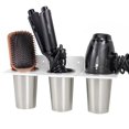 thumbnail image 1 of Organizador de herramientas para el cabello, soporte de pared, AVMDOM, con 3 tazas, blanco, 1 of 8