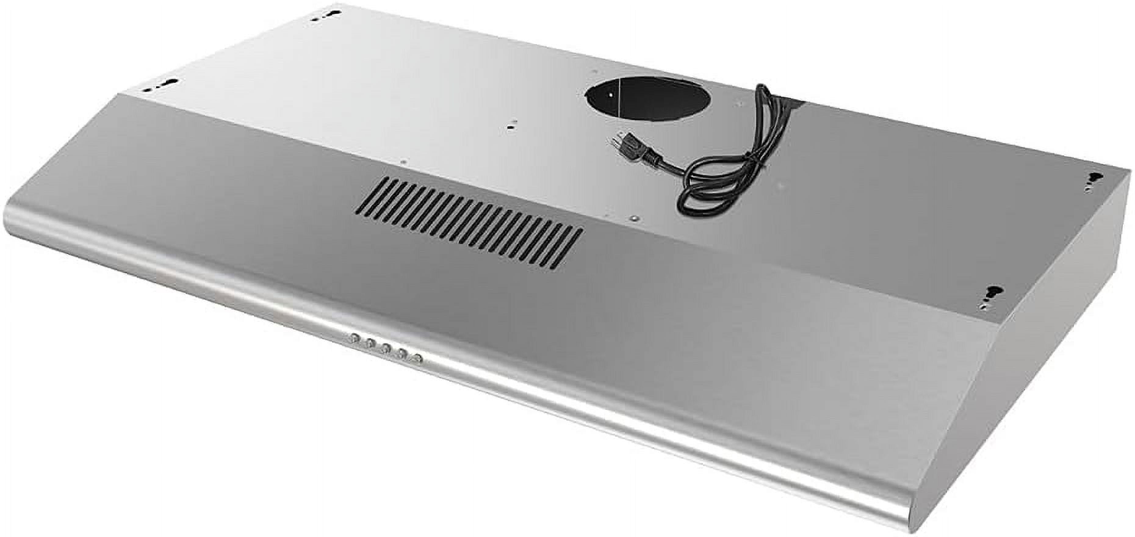 Streamline 36 in. Consoli Ducted Undermount Range Hood in Brushed Stainless Steel with Mesh Filters, Push Button Control, LED Light