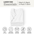 thumbnail image 4 of Lands' End Essentials Men's V-Neck T-Shirt 3 Pack - Premium Cotton Tee, Casual Regular Fit, 4 of 6