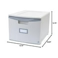 thumbnail image 4 of Storex Plastic One-Drawer File Cabinet – Locking Document Organizer for Home and Office, Gray, 1-Pack (61251B01C), 4 of 4