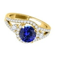 thumbnail image 3 of 1.65 Ct. Halo Tanzanite And Diamond Engagement Ring In 14k Yellow Gold, 3 of 7