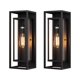 thumbnail image 1 of Aplique de pared para exteriores Mirrea, 18 pulgadas, negro mate, impermeable, juego de 2, 1 of 6