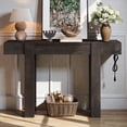 thumbnail image 2 of Tcbosik Console Table with Charging Station, 47.2 inch Farmhouse Entryway Table with Storage Drawers, Modern Sofa Table for Hallway, Living Room, Espresso, 2 of 9