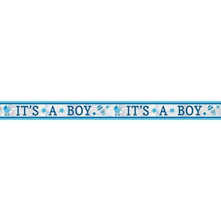 celebrate baby boy shower party it s a boy foil banner decoration