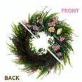 thumbnail image 2 of Spring Wreath for Front Door 17.7 inches Wildflower Wreath Door Wreaths for Spring Summer Easter Hanging Decoration for Home Indoor Outdoor, 2 of 9