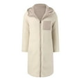 thumbnail image 6 of Dwralegc Women's Winter Jacket Coat Long Sleeve Thermal Winter Long Puffer Jacket Quilted Zip Up Oversized Coats Fashion Heavyweight Hooded Jackets with Pockets Khaki 3XL, 6 of 8