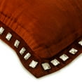 thumbnail image 2 of The HomeCentric Throw Pillow Case, Decorative Rust Pack of 2, 14x14 inch (35x35 cm) Zippered Pillow Covers, Velvet Crystals Pillow Covers, Bordered Pattern, Solid Style Easter - Rust Crystal Palace, 2 of 3