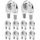 thumbnail image 1 of Abrazadera de cable QWORK M16 de acero inoxidable 304, paquete de 10, 1 of 8