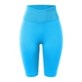 thumbnail image 3 of Women's Workout Gym Shorts, High Waisted Lifting Scrunch Seamless Booty Shorts Blue XXXL, 3 of 5