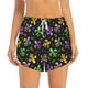 thumbnail image 2 of Balery Mardi Gras Carnival4 Pantalones cortos deportivos para mujer con forro y dos bolsillos, elásticos, para entrenamiento, gimnasio, yoga-Medium, 2 of 7
