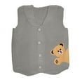 thumbnail image 3 of Sweater Vest For Infants and Toddlers - Cute Bear Design Cardigan for Little Kids, 3 of 4