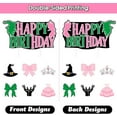 thumbnail image 6 of Witch and Princess Cake Topper 25Pcs Witch Princess Happy Birthday Cake Topper Dress Magic Hat Cupcake Toppers Green Pink Cake Decorations for Girls Fantasy Birthday Party Halloween Supplies, 6 of 7