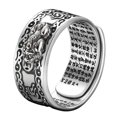 thumbnail image 1 of Pixiu Mani Mantra Protección Riqueza Anillo Feng Shui Anillo Aleación Dedo Anillo Pixiu Mani Mantra Protección Riqueza Anillo Amuleto Riqueza Suerte Abierto Ajustable Anillo ANGGREK Feng Shui Ring, 1 of 8