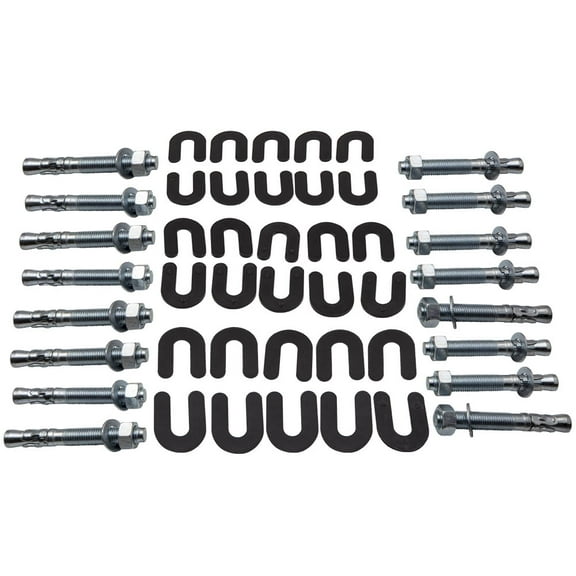 Maxpeedingrods 16 Wedge Anchor Bolts & 30 Pack Shims Kit for Auto Lift Installation Install Kit