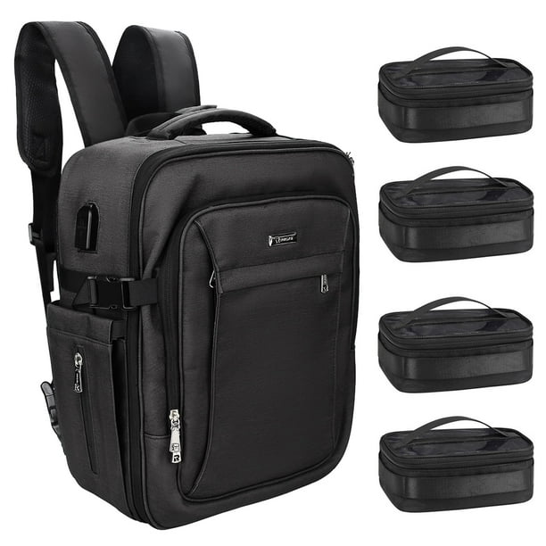 Mochila de maquillaje Relavel extra grande con 4 bolsas transparentes Oxford