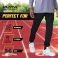 thumbnail image 4 of Ultra Performance 3 Pack Mens Sweatpants, Fleece Cargo Joggers for Men with Pockets, 4 of 7