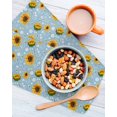 thumbnail image 3 of Blue Yellow Sunflower Kitchen Dish Towels for Drying Dishes Set of 4, Summer Botanical Farmhouse Floral Waffle Weave Microfiber Hand Tea Bathroom Towels Quick Dry & Absorbent Towel 12x12, 3 of 7