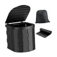 thumbnail image 1 of Baño portátil,Inodoro plegable para acampar con tapa,orinal plegable,Inodoro portátil para adultos para acampar,caminar,niños,Inodoro para viajes al aire libre Inodoro de emergencia Negro, 1 of 9