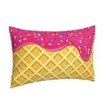 thumbnail image 2 of Balery Red Ice Cream Bedding Queen Pillow Cases - Envelope Closure - Soft Brushed Microfiber Fabric - Shrinkage and Fade Resistant Pillow Cases-14"x20", 2 of 9