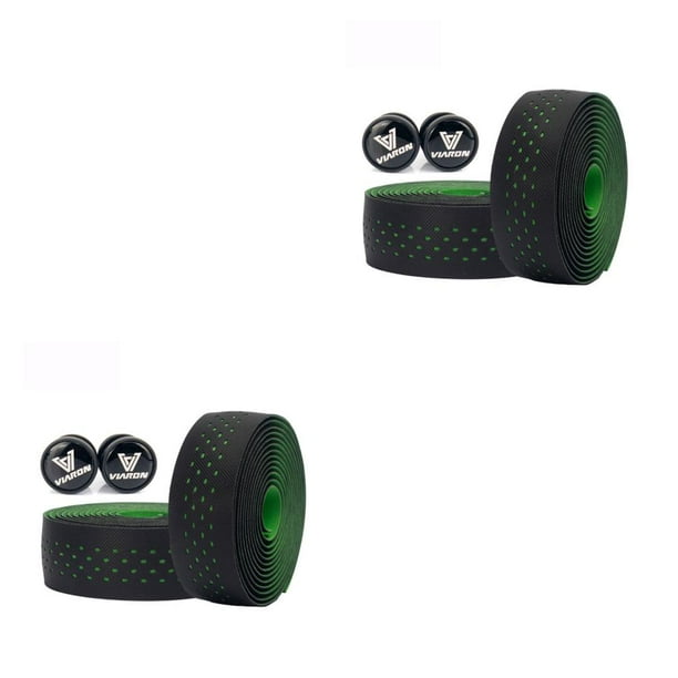 Cinta de manillar Wosthever 2 uds correa de manillar de repuesto Verde negro 2Conjunto