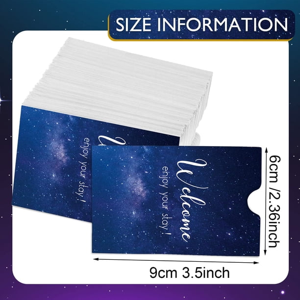 key card sleeve Leather Holder for Rivian R1T / R1S / R2 Red / White 1/2 Key Card Holder/Sleeve/Envelope Welcome Guests Printed on Front and Guests Safety Tips on Back in Blue Color Download key card envelope die-cut