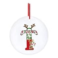 thumbnail image 1 of 26 adornos de letras del alfabeto de acrílico rojo con diseño de cervatillo | 7 x 7 cm para colgar en el árbol de Navidad, ideal para decorar el hogar y la escuela, 1 of 4