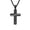 Black, variant on Stainless Steel Cross Necklace for Men , Religion Fashion Jewelry Gifts, 24 In