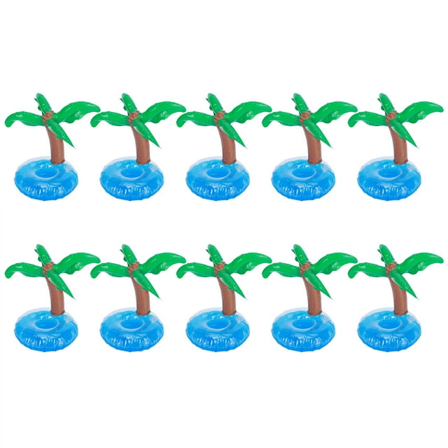 FAGINEY 10Pcs Inflatable Drink Holder PVC Floating Cup Mat For Swimming Pool Party Be HG